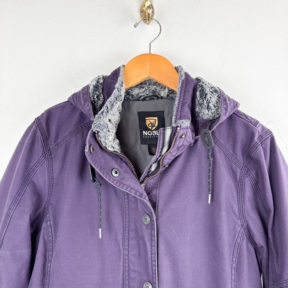 Noble Equestrian Stable Ready Purple Canvas Jacket Sz L - Picture 6 of 16